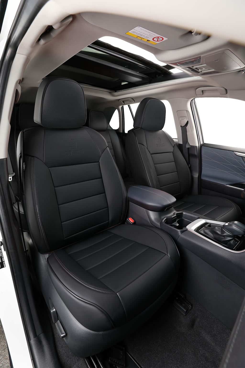 2nd Gen STAR5 Premium Seat Covers – Full Set for 5-Seater Sedans, SUVs & Trucks (Black)