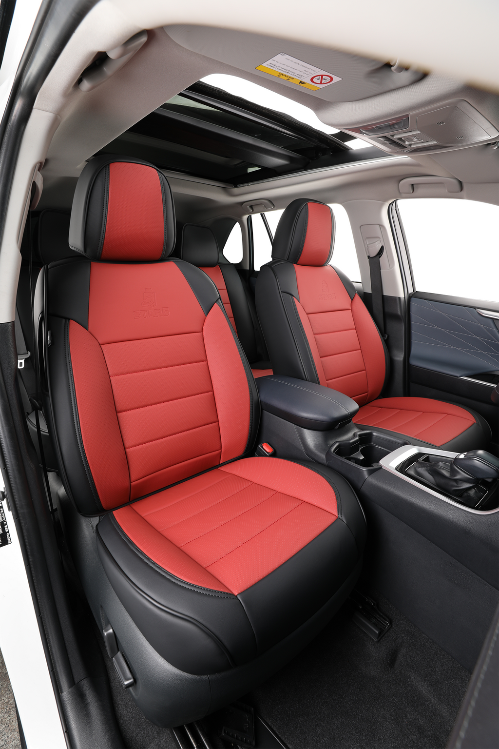 2nd Gen STAR5 Premium Seat Covers – Full Set for 5-Seater Sedans, SUVs & Trucks (Velvet Red)