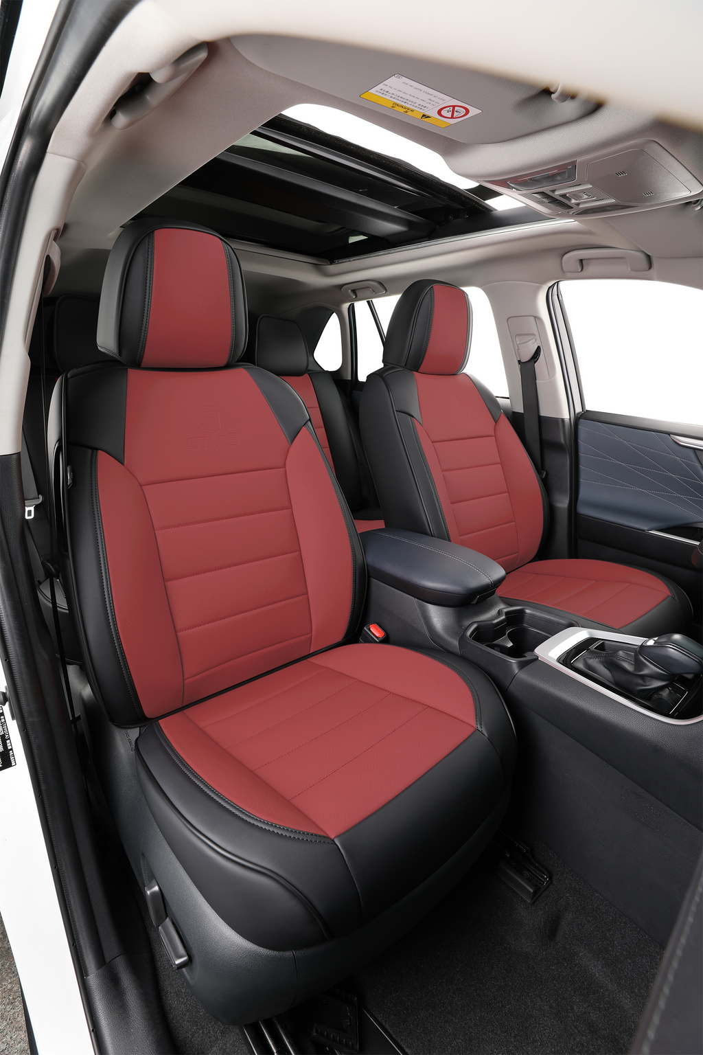 2nd Gen STAR5 Premium Seat Covers – Full Set for 5-Seater Sedans, SUVs & Trucks (Maroon)
