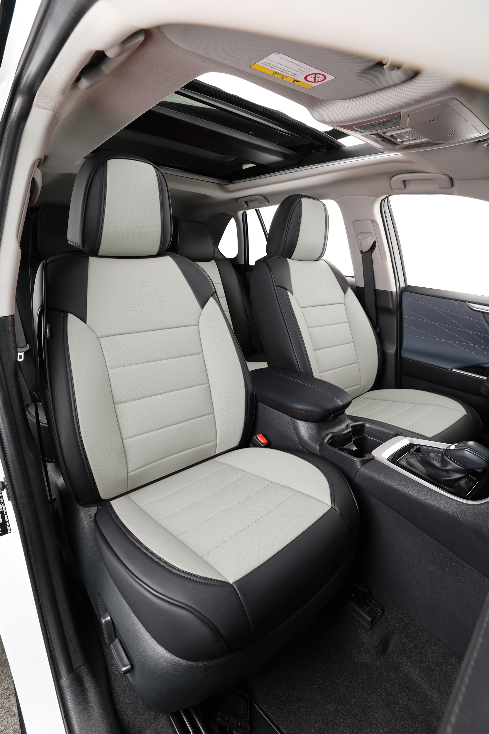 2nd Gen STAR5 Premium Seat Covers – Full Set for 5-Seater Sedans, SUVs & Trucks (Cloud Gray)