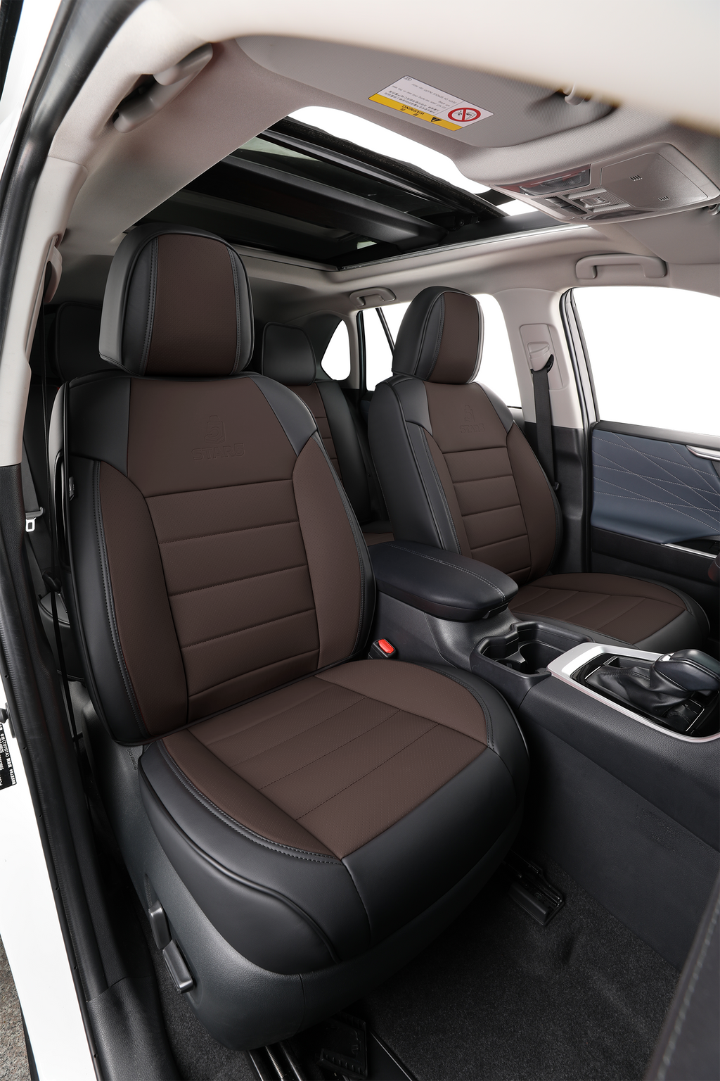 2nd Gen STAR5 Premium Seat Covers – Full Set for 5-Seater Sedans, SUVs & Trucks (Coffee)