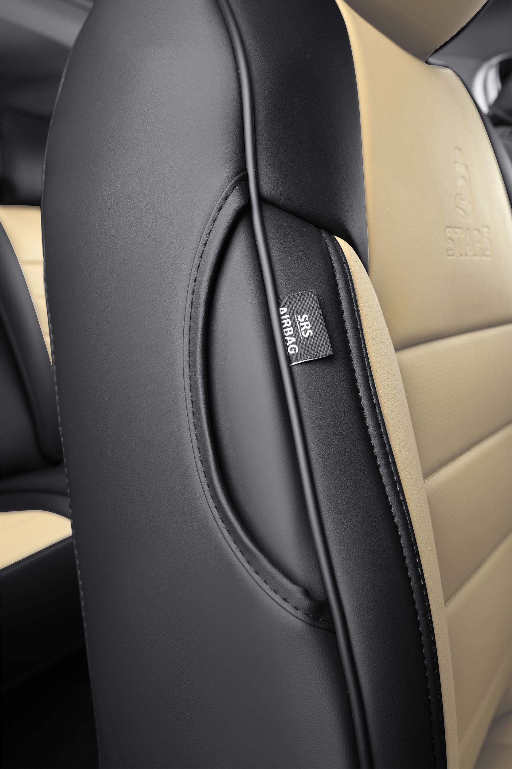 2nd Gen STAR5 Premium Seat Covers – Full Set for 5-Seater Sedans, SUVs & Trucks (Tan)