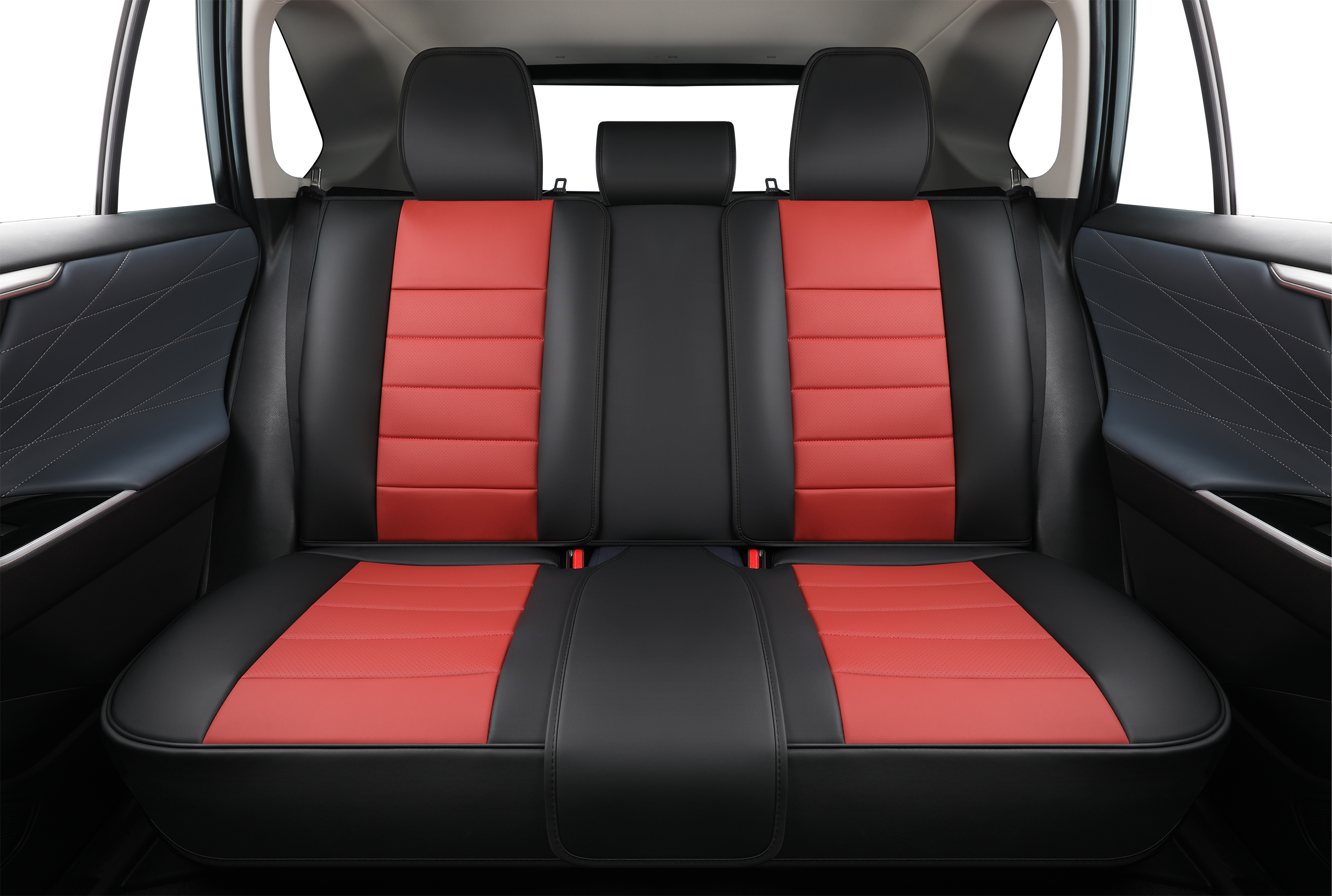 2nd Gen STAR5 Premium Seat Covers – Full Set for 5-Seater Sedans, SUVs & Trucks (Velvet Red)