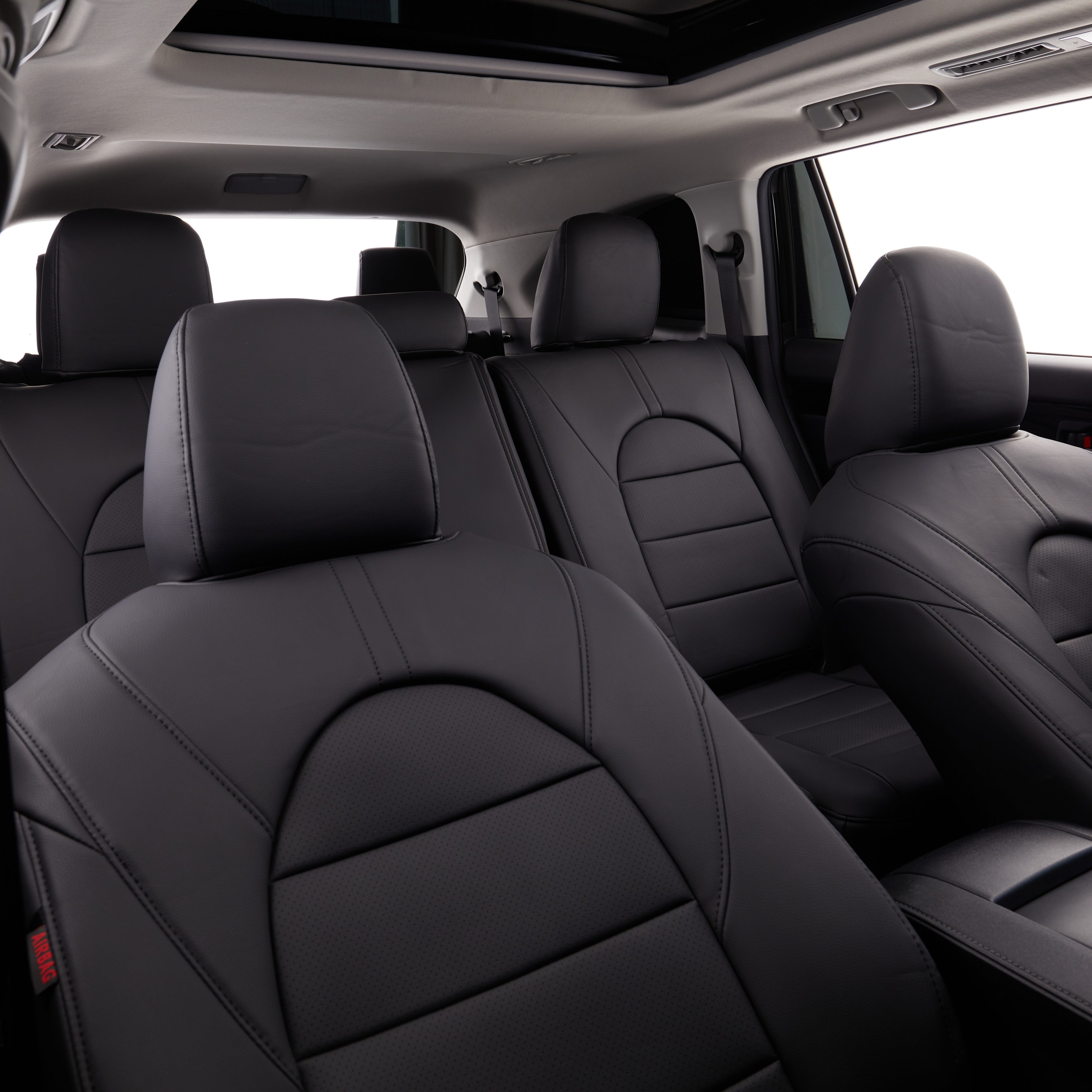 STAR5 Premium Custom Series Seat Covers for 2020–2026 Toyota Highlander 8-Passenger – Full 3-Row Set