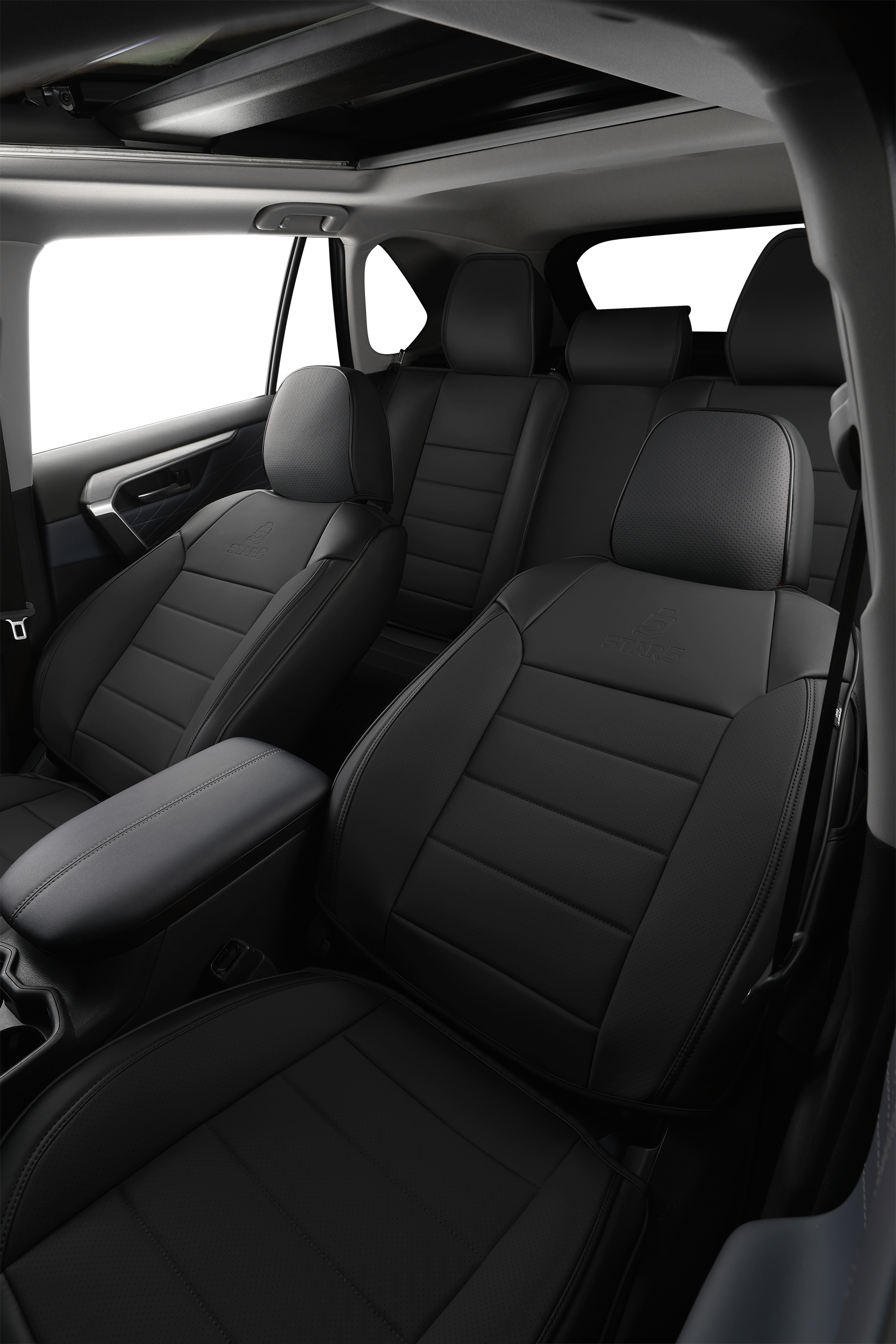 2nd Gen STAR5 Premium Seat Covers – Full Set for 5-Seater Sedans, SUVs & Trucks (Black)