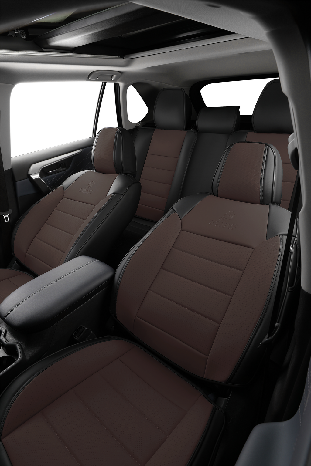 2nd Gen STAR5 Premium Seat Covers – Full Set for 5-Seater Sedans, SUVs & Trucks (Coffee)