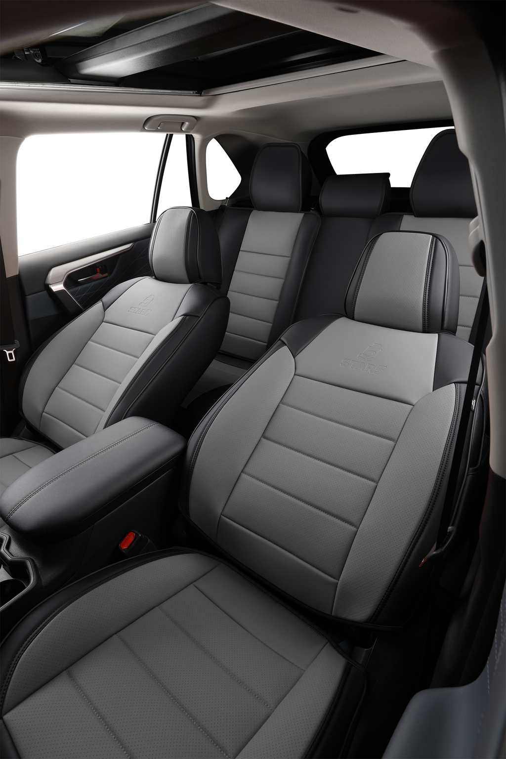 2nd Gen STAR5 Premium Seat Covers – Full Set for 5-Seater Sedans, SUVs & Trucks (Steel Gray)