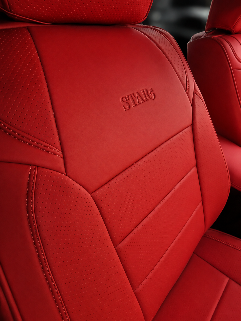 STAR5 Original Series Seat Covers (1st Gen) – Full Set for 5-Seater Sedans, SUVs & Trucks (Velvet Red)