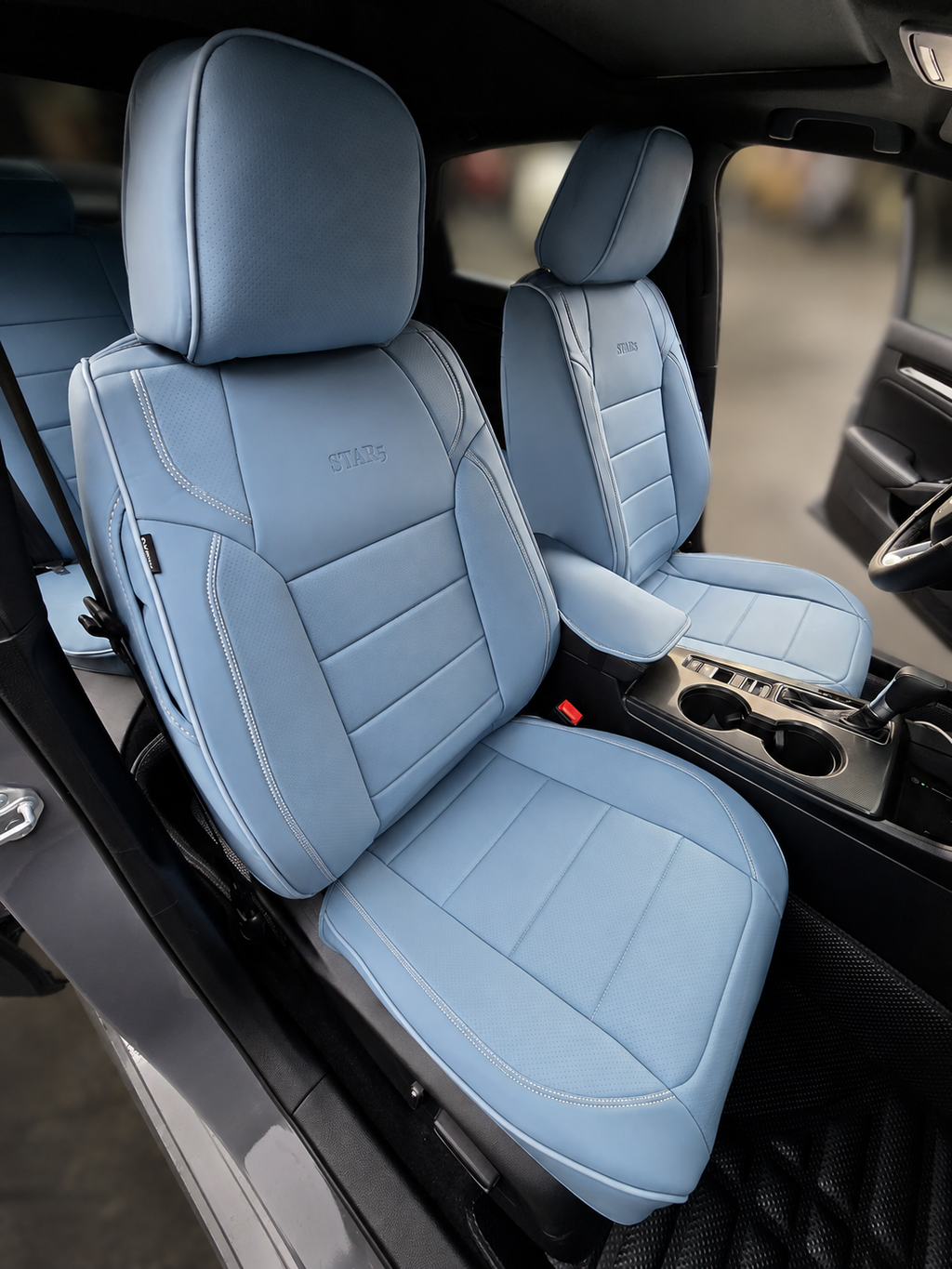 STAR5 Original Series Seat Covers (1st Gen) – Full Set for 5-Seater Sedans, SUVs & Trucks (Ice Blue)