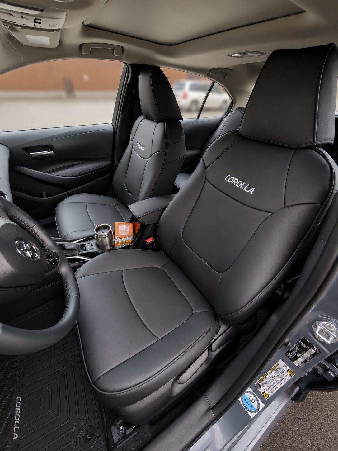 STAR5 Custom-Fit Seat Covers for 2020–2026 Toyota Corolla Gas Sedan – Full 5-Seat Set (Black)