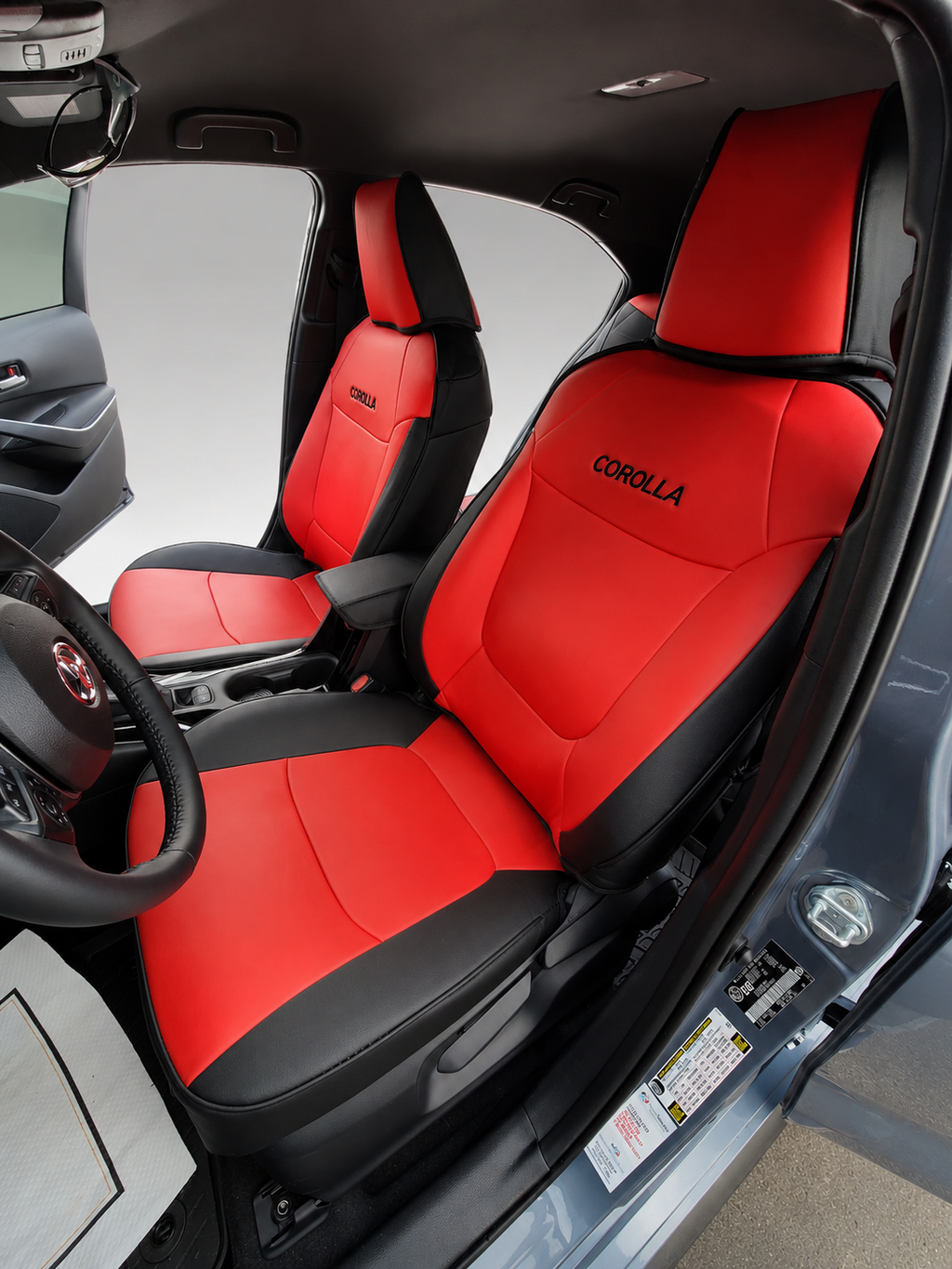 STAR5 Custom Series Seat Covers for 2020–2026 Toyota Corolla Gas Sedan (Red)