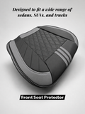 STAR5 Front Bottom Seat Protector – Padded Non-Slip Cushion (Steel Gray)