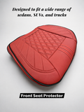 STAR5 Front Bottom Seat Protector – Padded Non-Slip Cushion (Maroon)