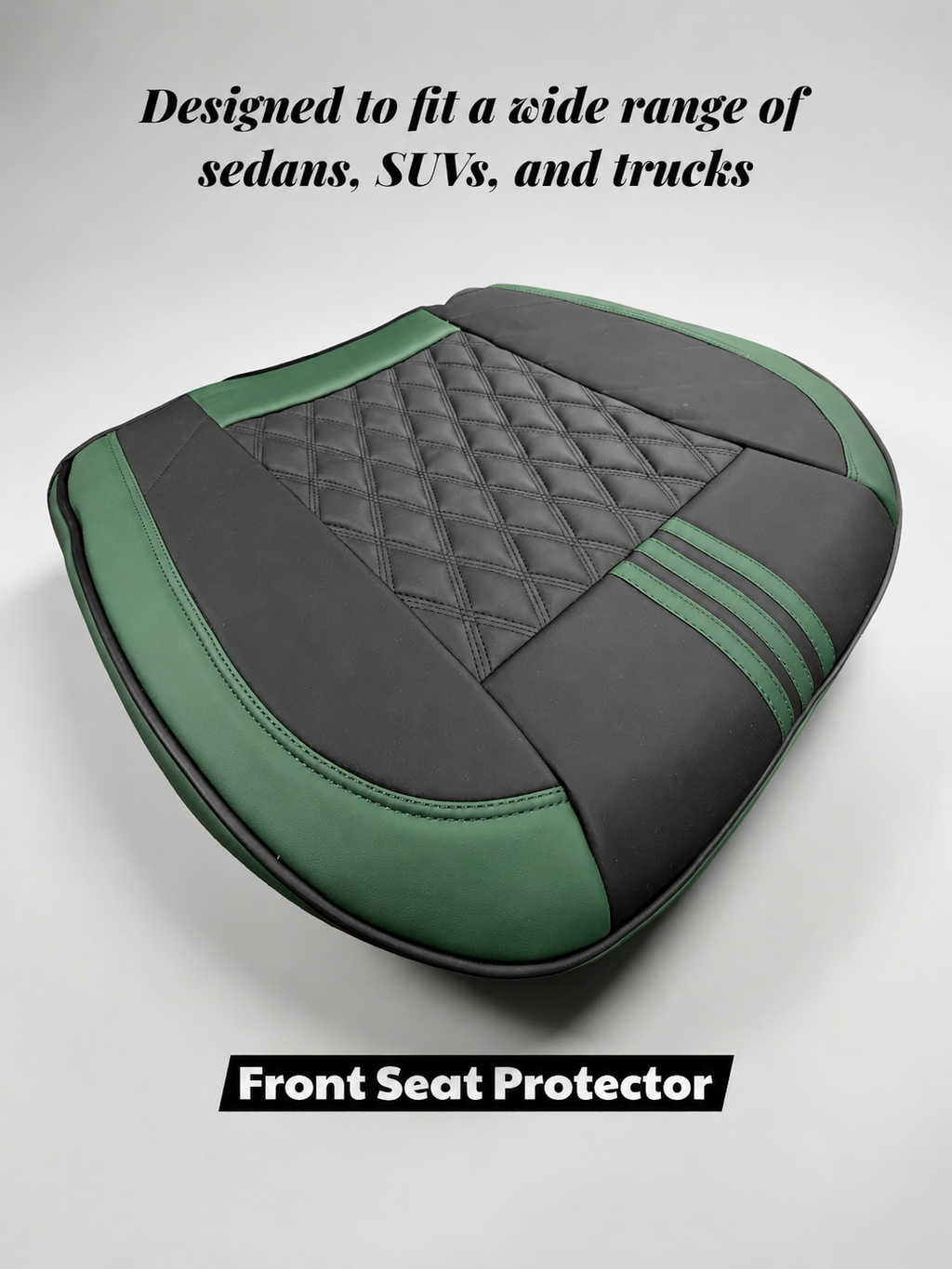 STAR5 Front Bottom Seat Protector – Padded Non-Slip Cushion (Military Green)