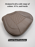 STAR5 Front Bottom Seat Protector – Padded Non-Slip Cushion (Coffee)