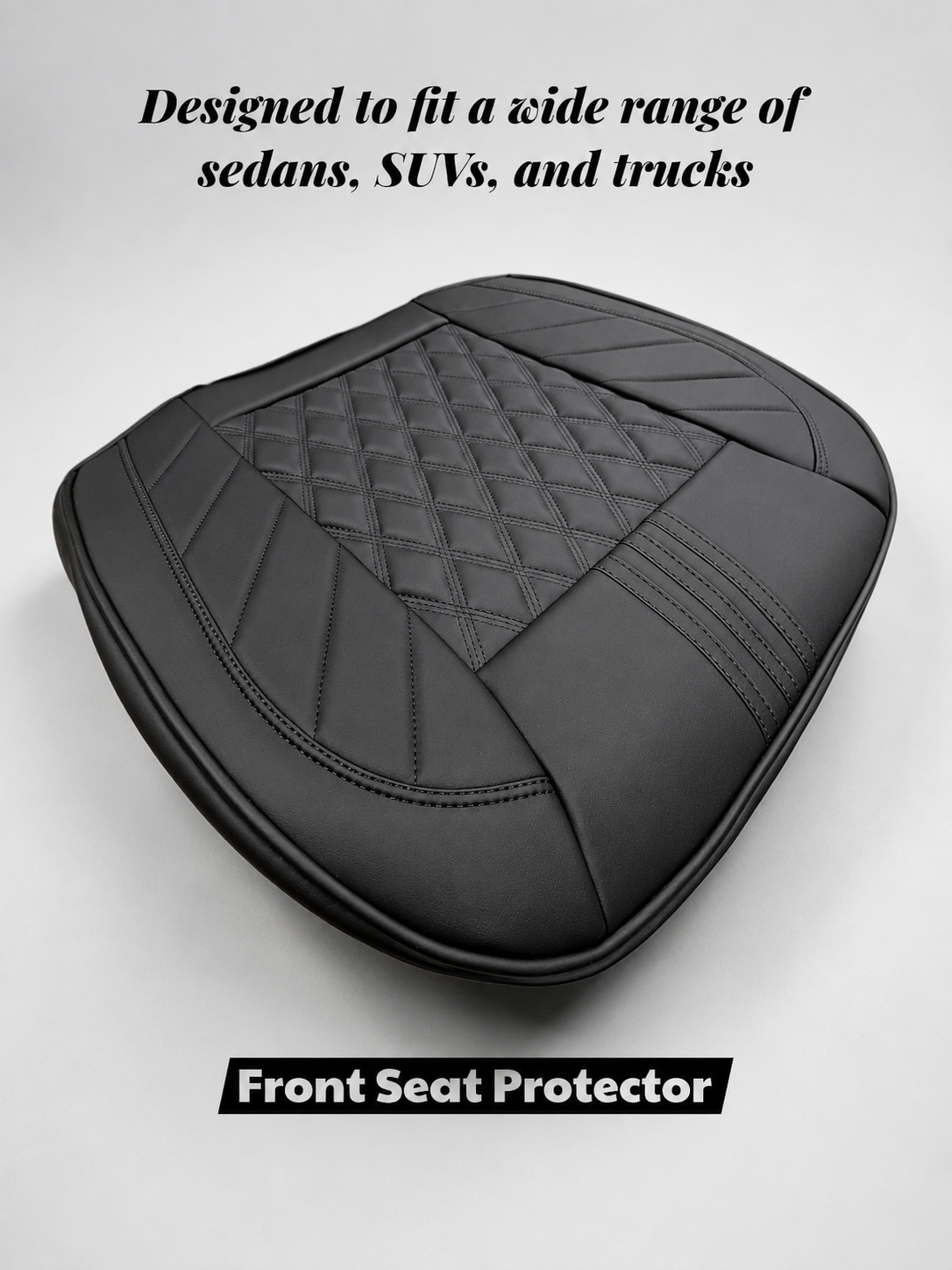 STAR5 Front Bottom Seat Protector – Padded Non-Slip Cushion (Black)