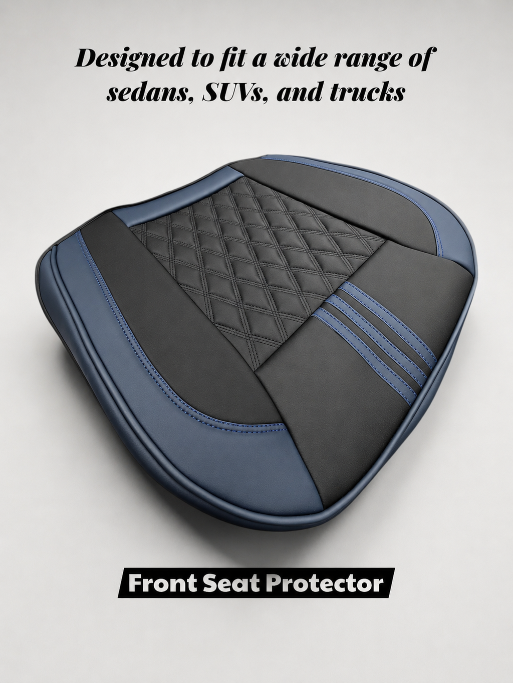 STAR5 Front Bottom Seat Protector – Padded Non-Slip Cushion (Navy)