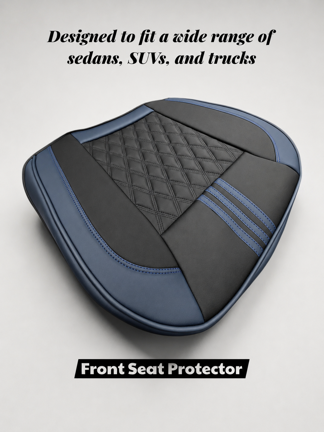 STAR5 Front Bottom Seat Protector – Padded Non-Slip Cushion (Navy)
