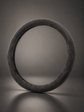 STAR5 Suede-Style Steering Wheel Cover – O-Shape / Round (Black)