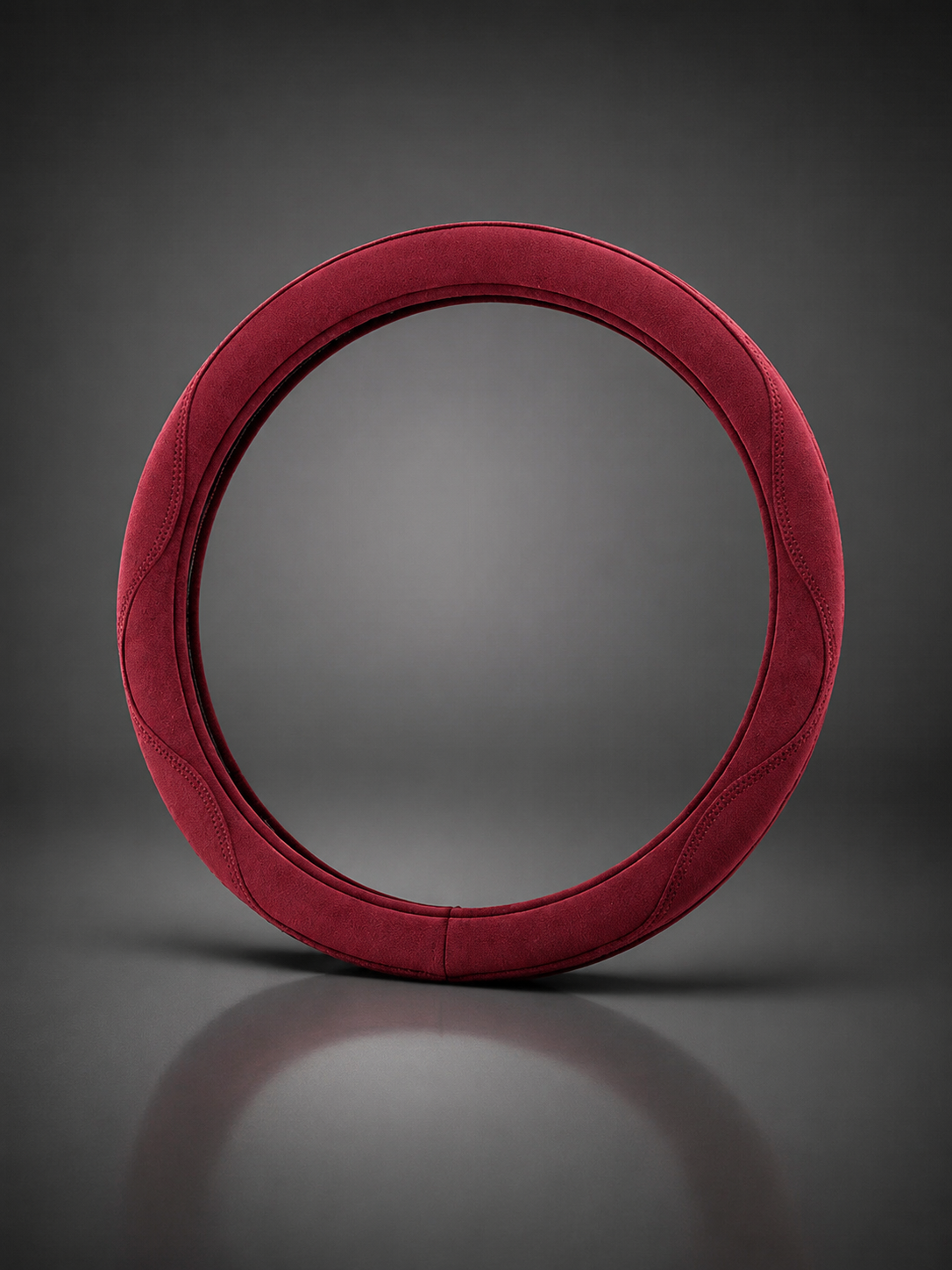 STAR5 Premium Suede-Style Steering Wheel Cover – O-Shape / Round – 38 cm (Marron)