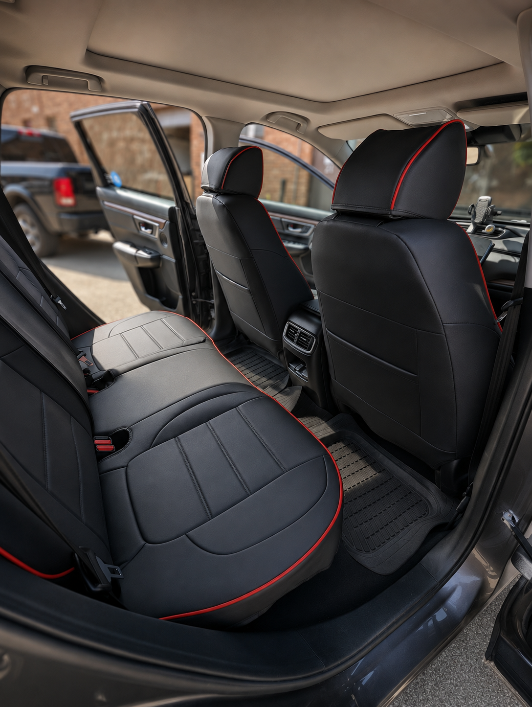 STAR5 Custom-Fit Seat Covers for 2017–2026 Honda CR-V – Gas & Hybrid – Full 5-Seat Set (Sporty)