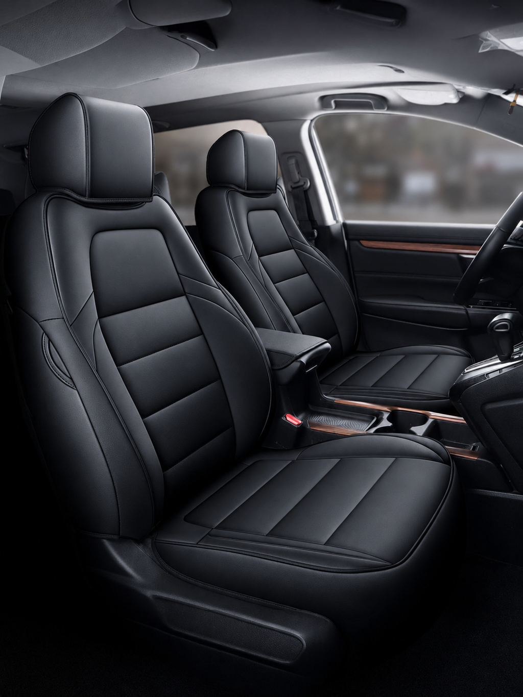 STAR5 Custom-Fit Seat Covers for 2017–2026 Honda CR-V – Gas & Hybrid – Full 5-Seat Set (Black)