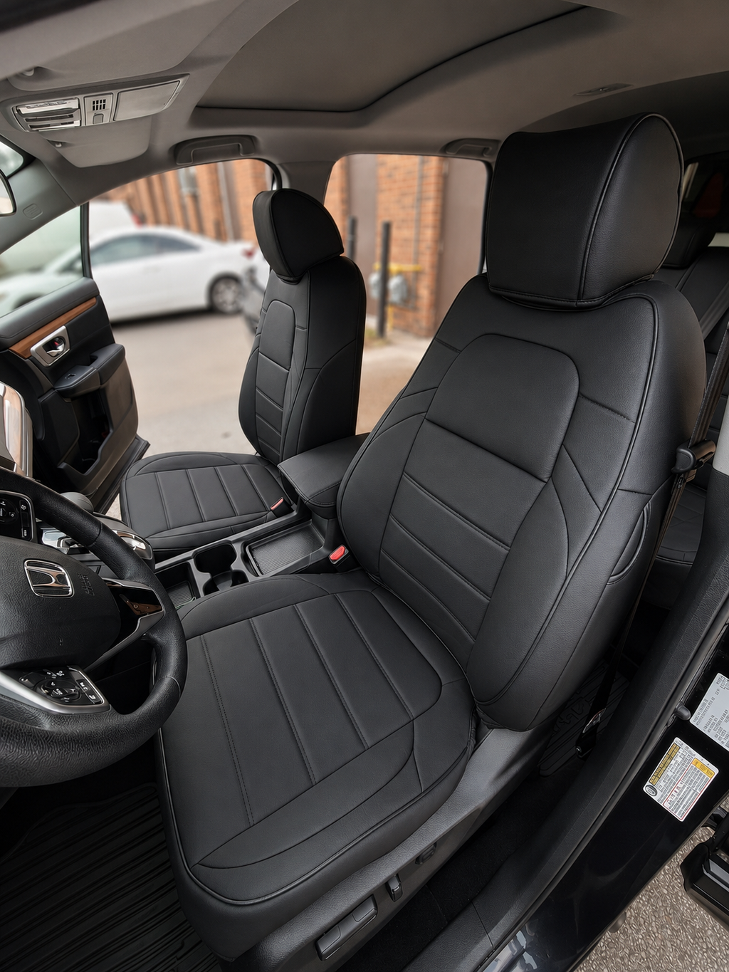 STAR5 Custom-Fit Seat Covers for 2017–2026 Honda CR-V – Gas & Hybrid – Full 5-Seat Set (Black)
