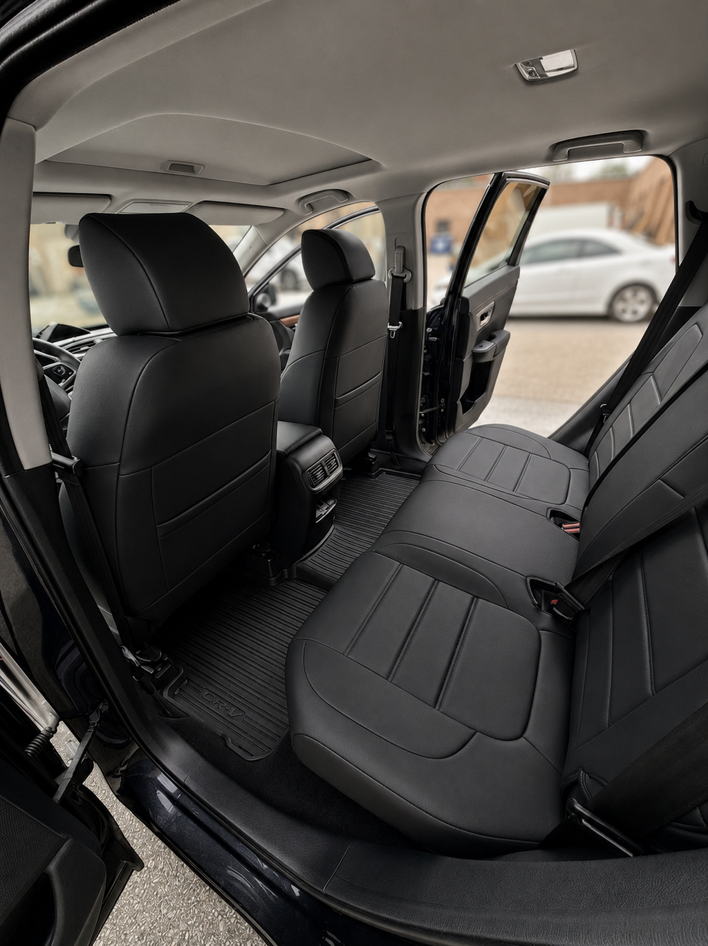 STAR5 Custom-Fit Seat Covers for 2017–2026 Honda CR-V – Gas & Hybrid – Full 5-Seat Set (Black)