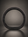 STAR5 Suede-Style Steering Wheel Cover – D-Shape / Flat Bottom – 38 cm (Black)