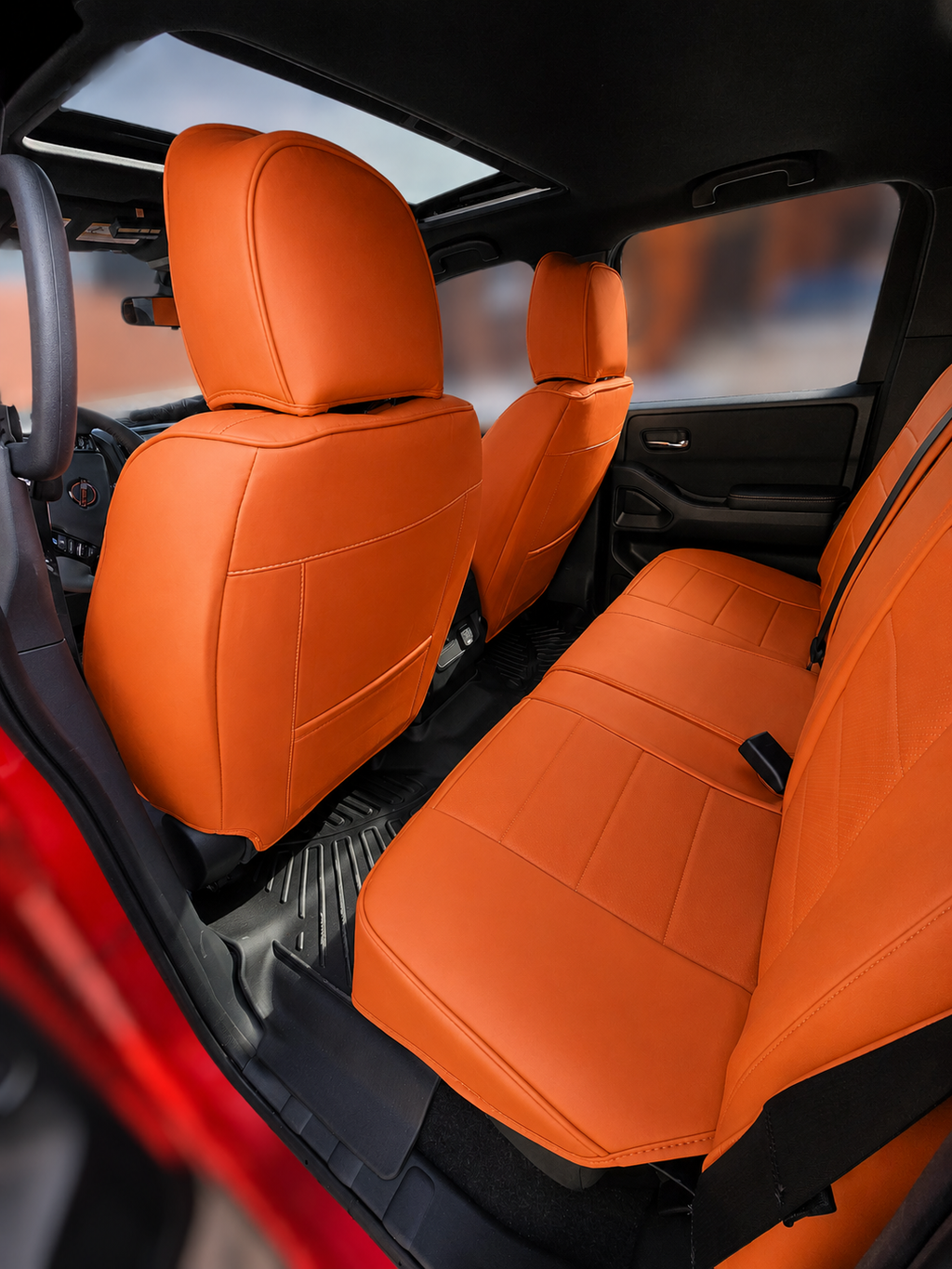 STAR5 Original Series Seat Covers (1st Gen) – Full Set for 5-Seater Sedans, SUVs & Trucks (Neon Orange)