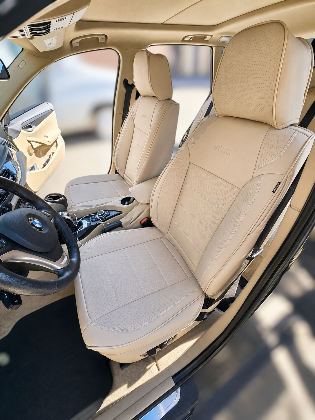 STAR5 Original Series Seat Covers (1st Gen) – Full Set for 5-Seater Sedans, SUVs & Trucks (Tan)