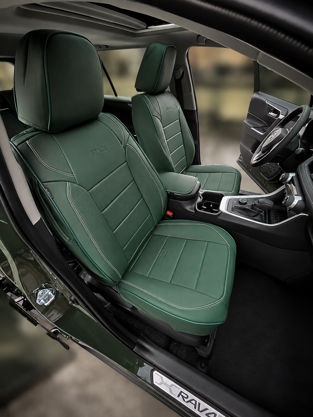STAR5 Original Series Seat Covers (1st Gen) – Full Set for 5-Seater Sedans, SUVs & Trucks (Military Green)