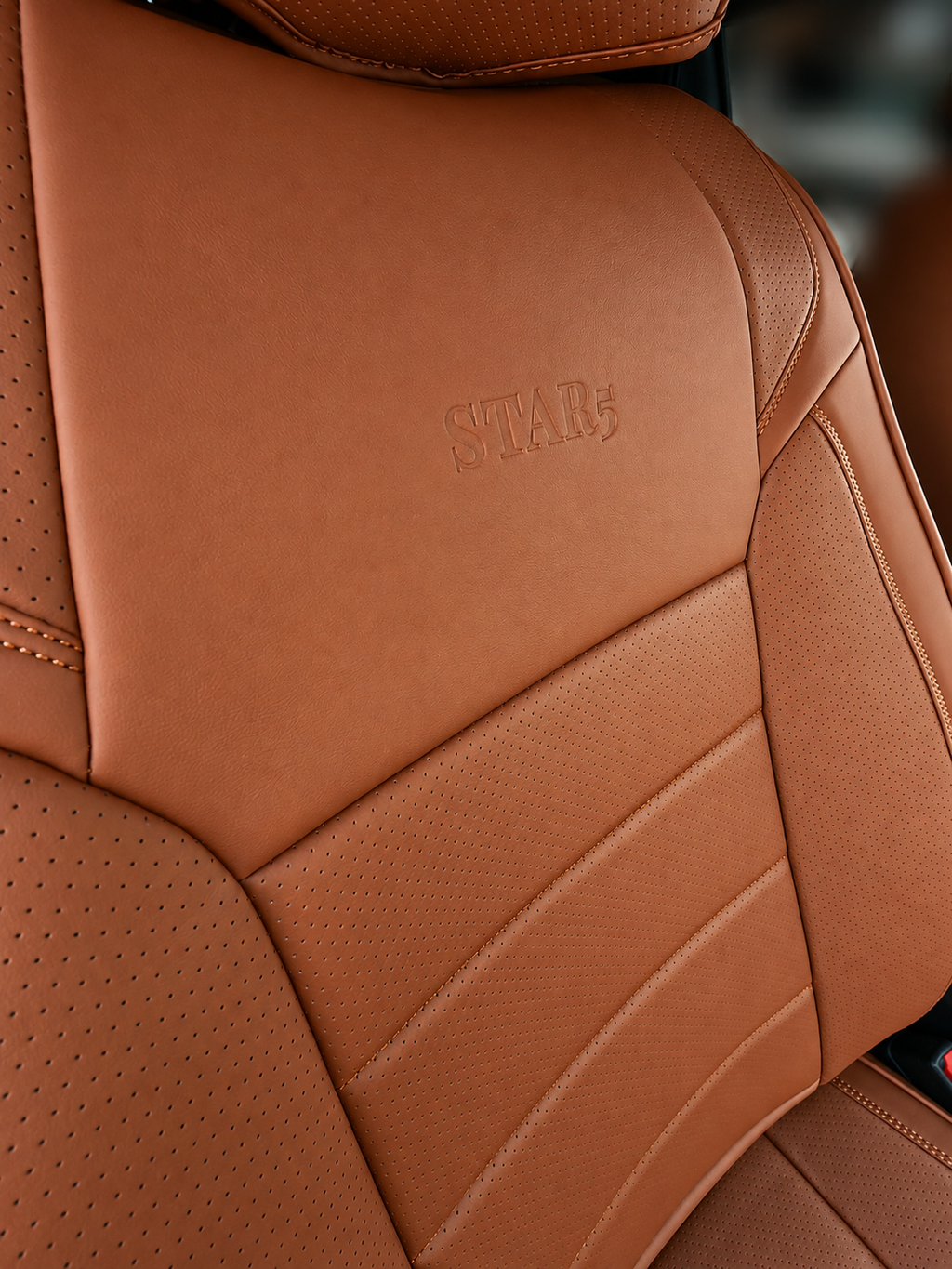STAR5 Original Series Seat Covers (1st Gen) – Full Set for 5-Seater Sedans, SUVs & Trucks (Caramel)