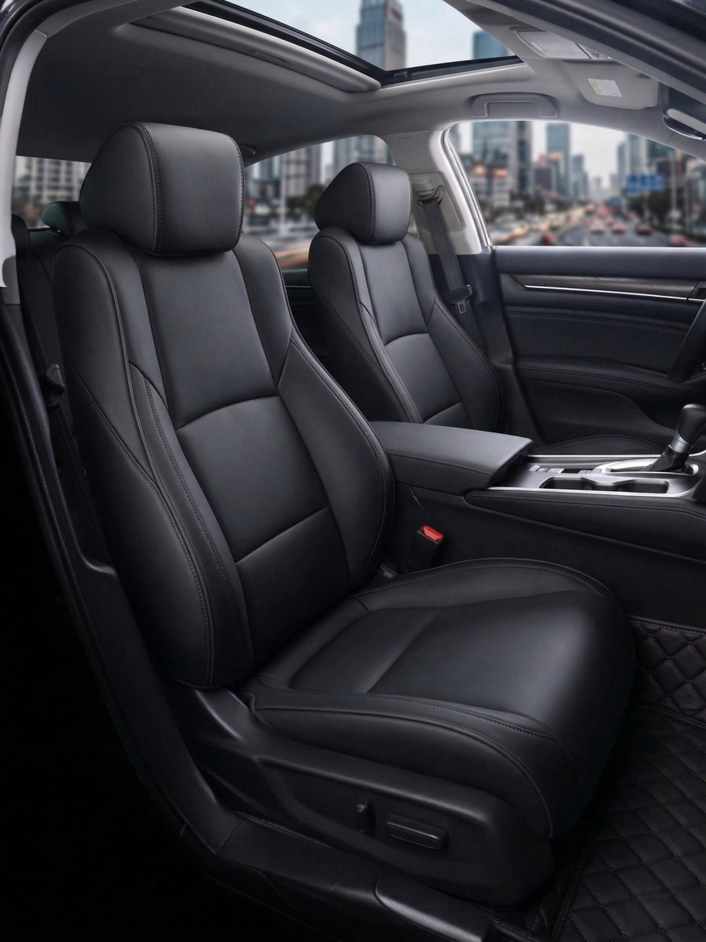 STAR5 Custom-Fit Seat Covers for 2018–2022 Honda Accord – Full 5-Seat Set (Black)