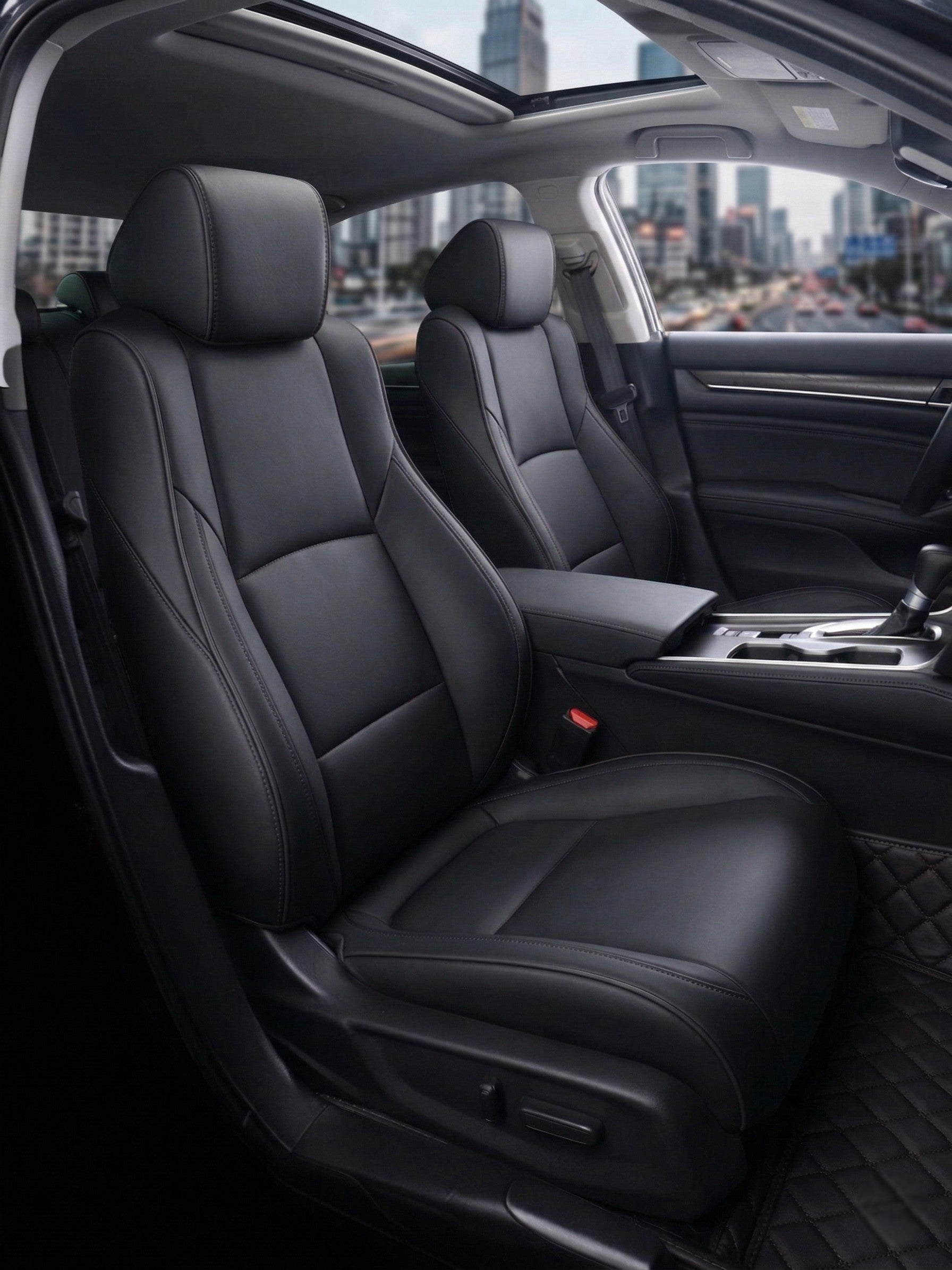 STAR5 Custom-Fit Seat Covers for 2018–2022 Honda Accord – Full 5-Seat Set (Black)